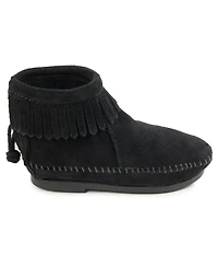 Minnetonka Little Girls Kids' Suede Back Zip Boots