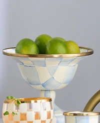 MacKenzie-Childs Sky Check Small Compote