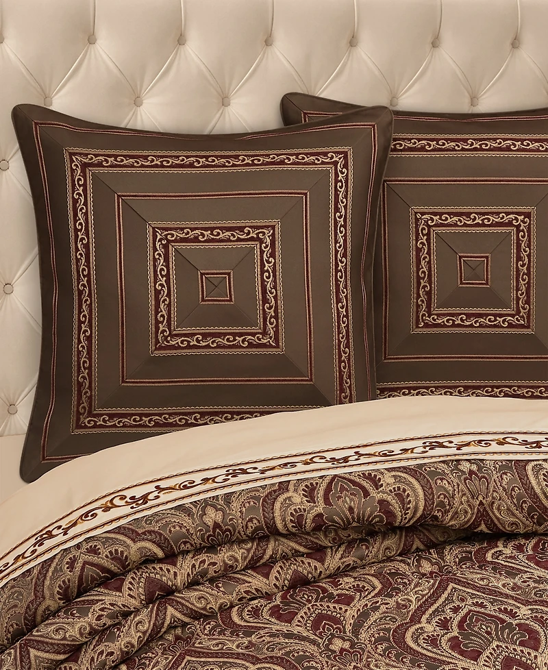 Five Queens Court Odette Woven Stripe Sham, European