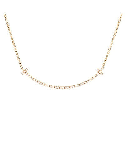 Pre-Owned Tiffany and Co T Smile Pendant Necklace