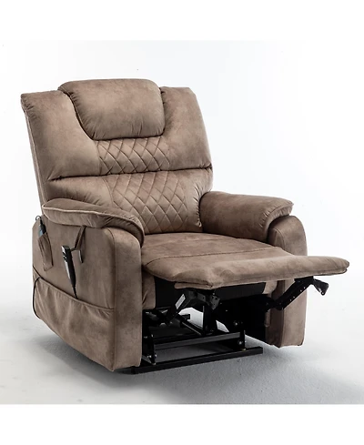 Flynama Electric Lift Relax Chair for Elderly, Power Recliner Lounge Sofa with 180degree(s) Flat Recline
