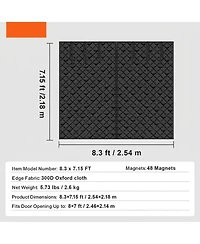 Sugift Garage Door Screen for Winter, 8x7FT, Insulated Thermal Curtain for Garage