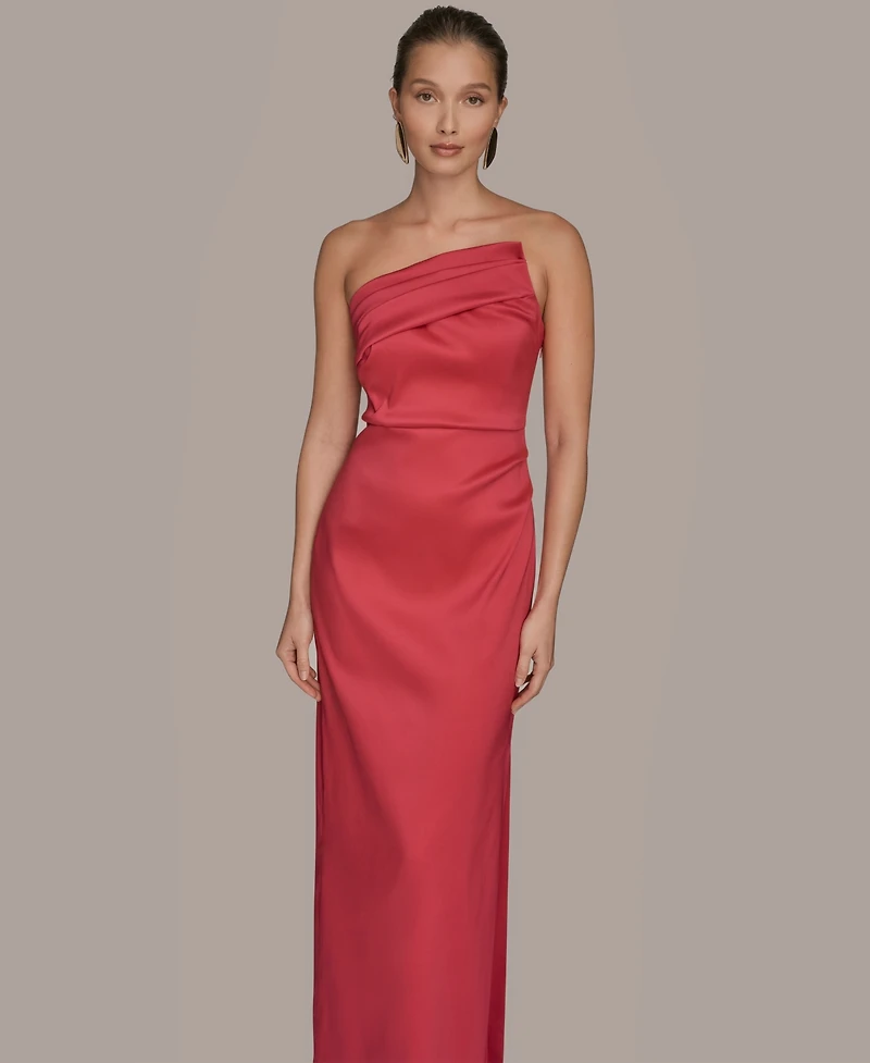 Donna Karan New York Women's Ruched Strapless Gown