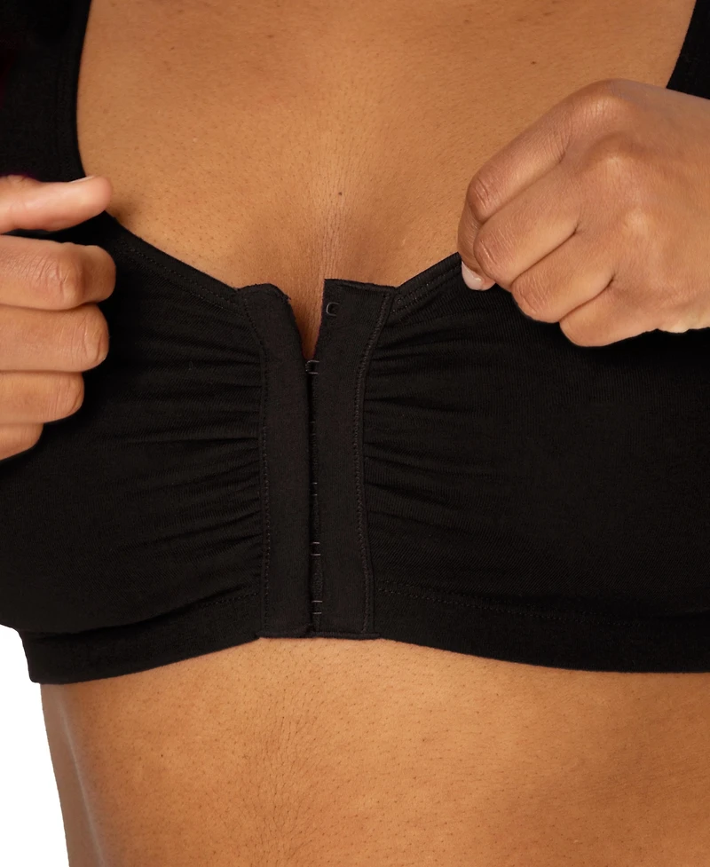 Fruit of the Loom Women's 3-Pack Beyond Soft Front Closure Cotton Bra