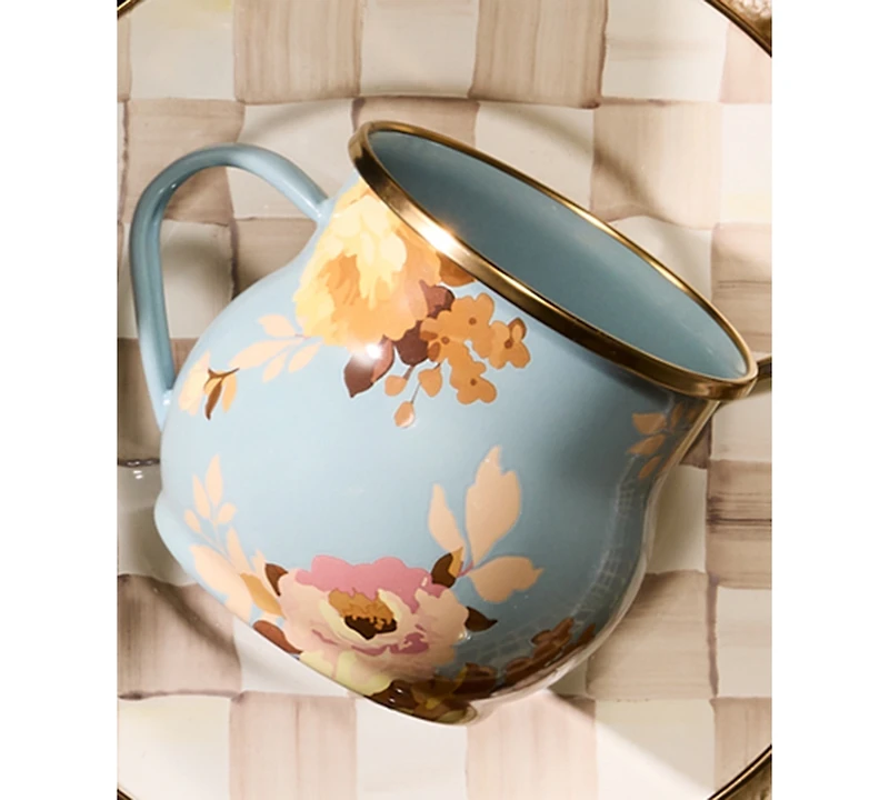 MacKenzie-Childs Wild Rose Slate 16 oz. Mug