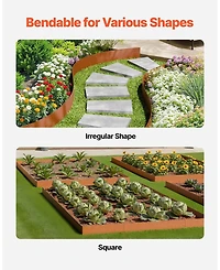 Sugift Steel Landscape Edging, 6 Pack, 40 x 8 inches, Bendable for Garden and Yard Borders