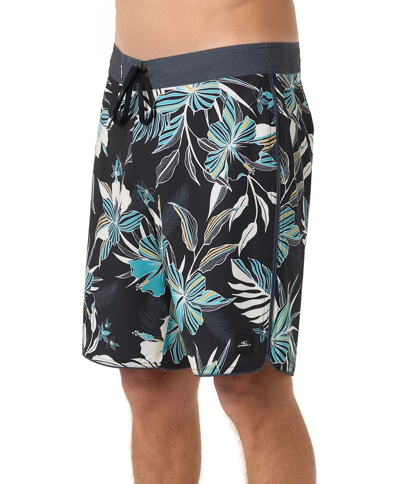 O'Neill Men's Hyperfreak Mysto Scallop Regular-Fit Board Shorts
