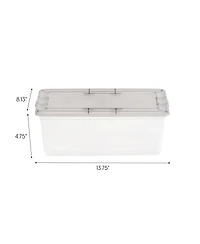 Iris Usa 6 Quart Snap Top Plastic Storage Box, 10 Pack