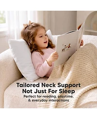 KeaBabies Youth Pillow with Pillowcase Soft Organic Cotton Kids Pillows for Sleeping, Travel, School