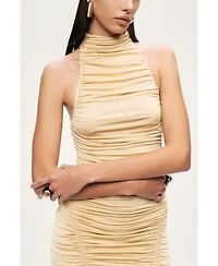 Nocturne Women's Ruched Halter Midi Dress
