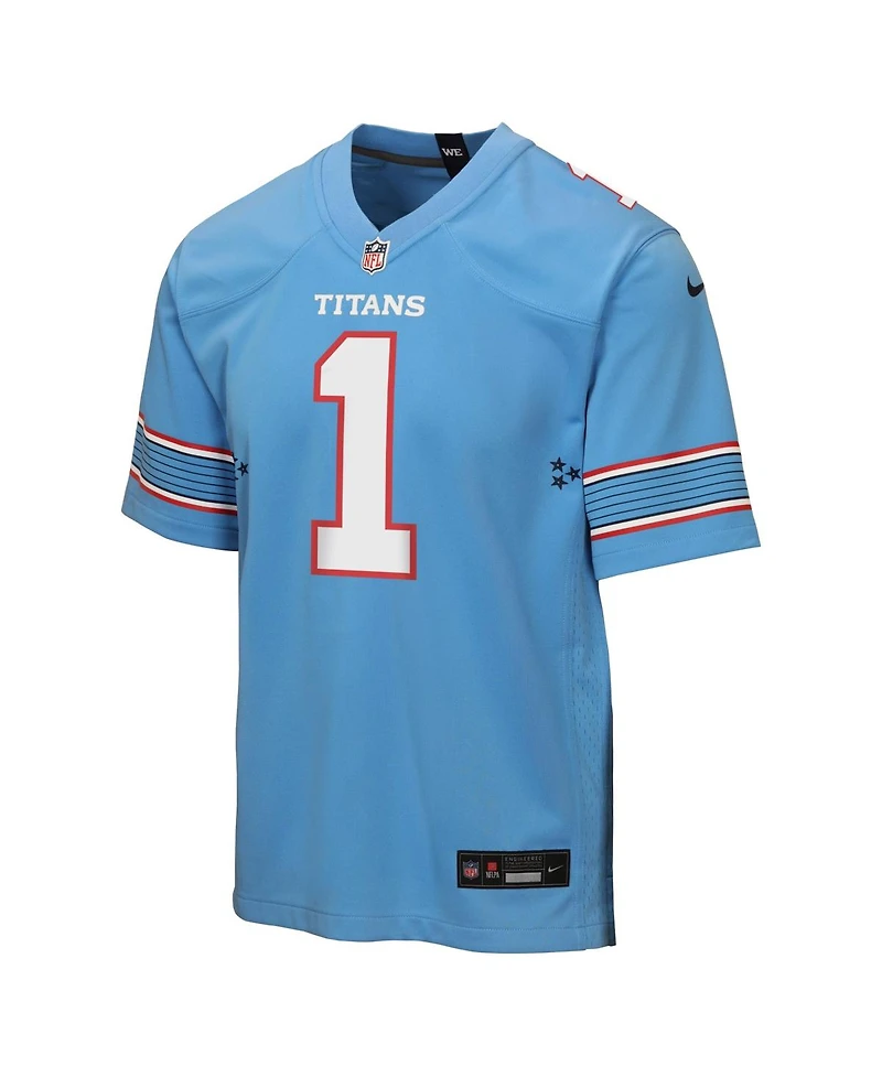 Nike Big Boys and Girls Cameron Ward Light Blue Tennessee Titans Game Jersey