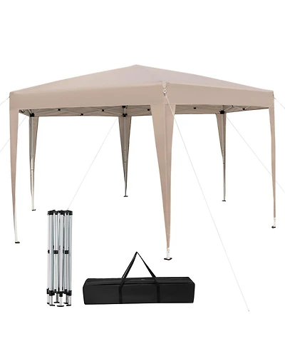 Sugift 13 x 11.5 ft Hexagon Pop Up Canopy with Height Adjustable Legs