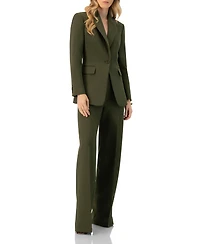 Ivonne Women's Straight Solid Gabardine Trousers