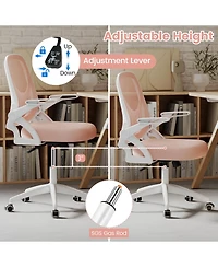 Sugift Ergonomic Computer Desk Chair with Lumbar Support and Flip-up Arms