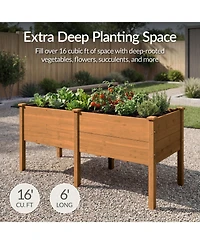 Best Choice Products Raised Garden Bed, Extra Deep Depth, Elevated Wood Planter Stand