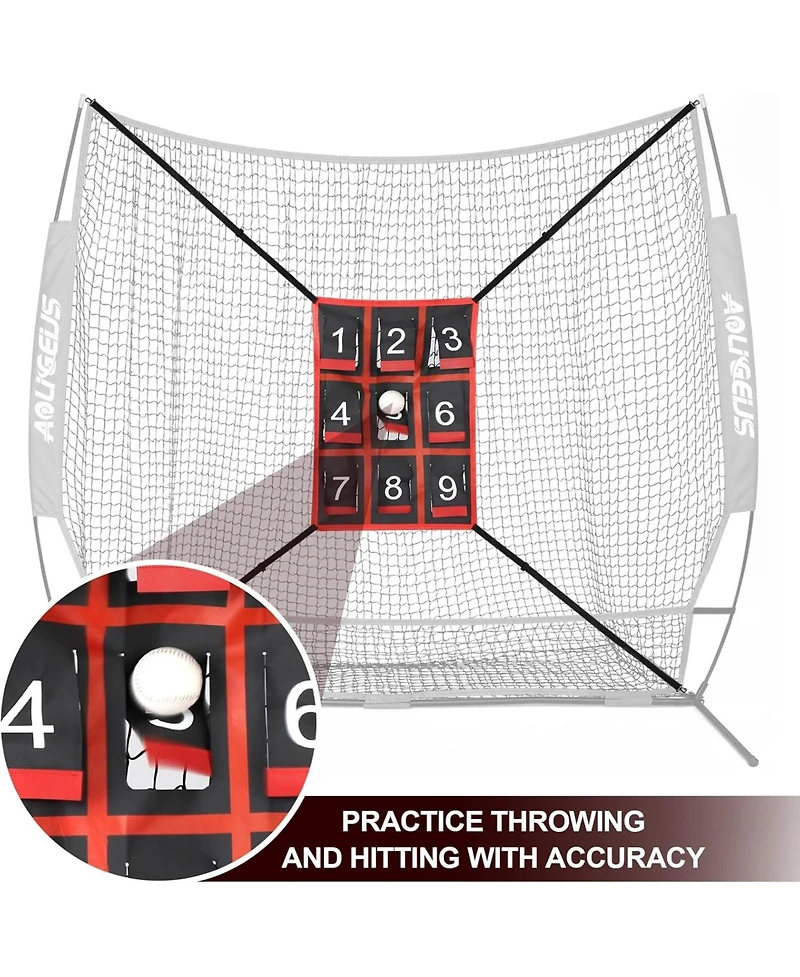 Aoligeijs Adjustable Strike Zone Target for Baseball Net,Numbered Pitching Pad,Baseball Softball Target,Practice Throwing and Hitting with Accuracy