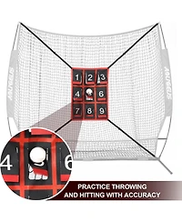 Aoligeijs Adjustable Strike Zone Target for Baseball Net,Numbered Pitching Pad,Baseball Softball Target,Practice Throwing and Hitting with Accuracy
