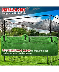 Aoligeijs Baseball Softball Batting Cage Net with Realistic Catcher, Net Only, Backyard Practice Batting Cage Net, Heavy Duty Multi-Purpose Sports Net