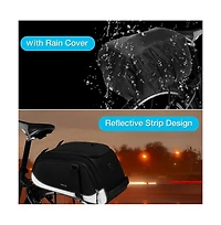 Aoligeijs Waterproof Bike Rack Bag with Rain Cover, Convertible Bicycle Trunk Storage with Shoulder Strap for Commuting Travel Cycling