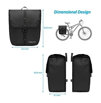 Aoligeijs 20L Bike Pannier Bags 2 Pack Waterproof Bicycle Rear Rack Storage Saddle Bags for Cycling Commuting Travel