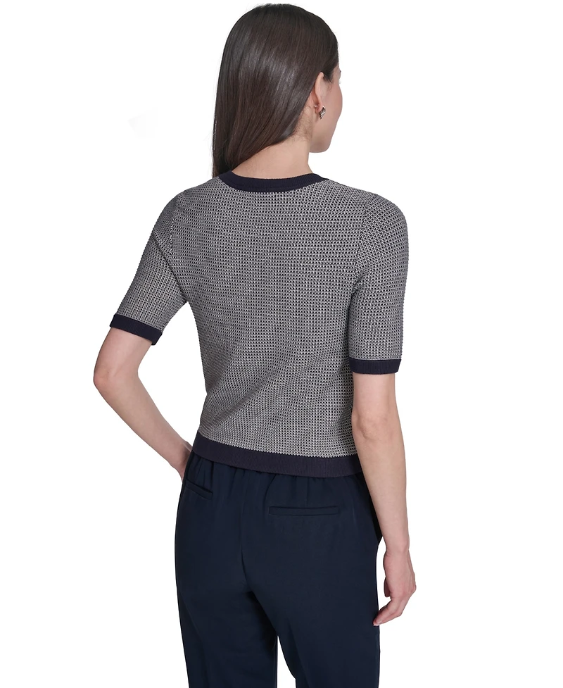 Tommy Hilfiger Women's Short-Sleeve Crewneck Sweater