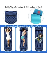 Gnuadz Sleeping Pad Ultralight Inflatable Camping Built-in Pump Hiking Airpad Outdoor Recreation Gear