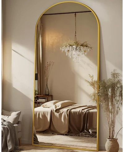 Antok Full Length Mirror, 71"x28" Floor Mirror, Arch Floor Standing Mirror Freestanding Arch Full Body with Stand for Bedroom, Hanging Mounted for Liv