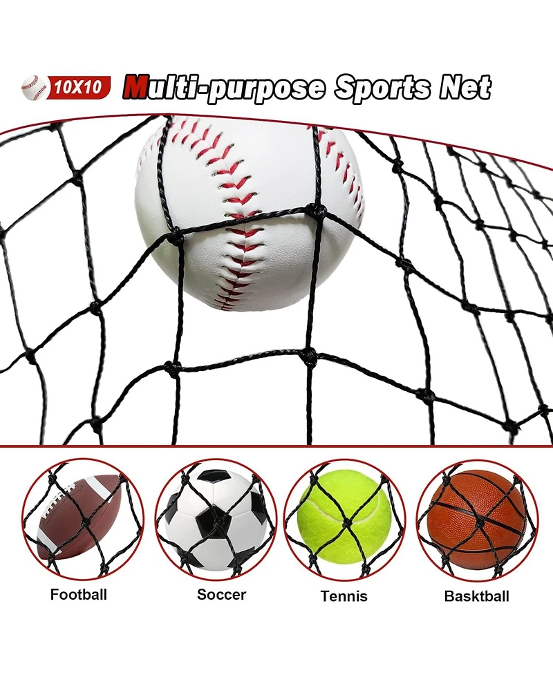 Aoligeijs Baseball Softball Backstop Nets,Sports Net,Sports Netting Barrier,Sports Netting for Backyard,Twisted Knotted Pe Net