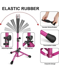Aoligeijs Baseball Tee Batting Tee Softball Tee Portable Travel Hitting Tee,Easy Adjustable Height,Stable Tripod Stand