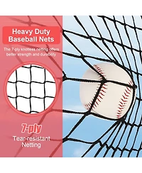 Aoligeijs Baseball Softball Practice Net,Pitching Net,Batting Net,with Bonus Strike Zone,Target and Bow Frame,for Hitting,Pitching,Catching