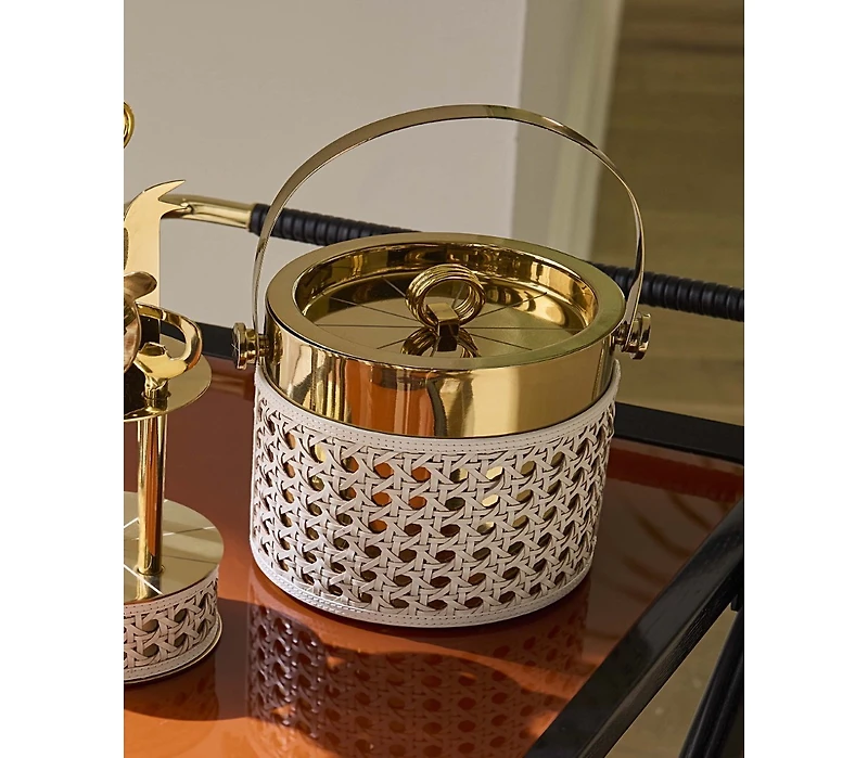 Jonathan Adler Basketweave 55 oz. Ice Bucket