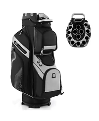 Gymax Golf Cart Bag Molded Lock Top Golf Bag w/14-Way Full Length Dividers 11 Pockets