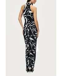 Nocturne Women's Printed Halter Maxi Dress