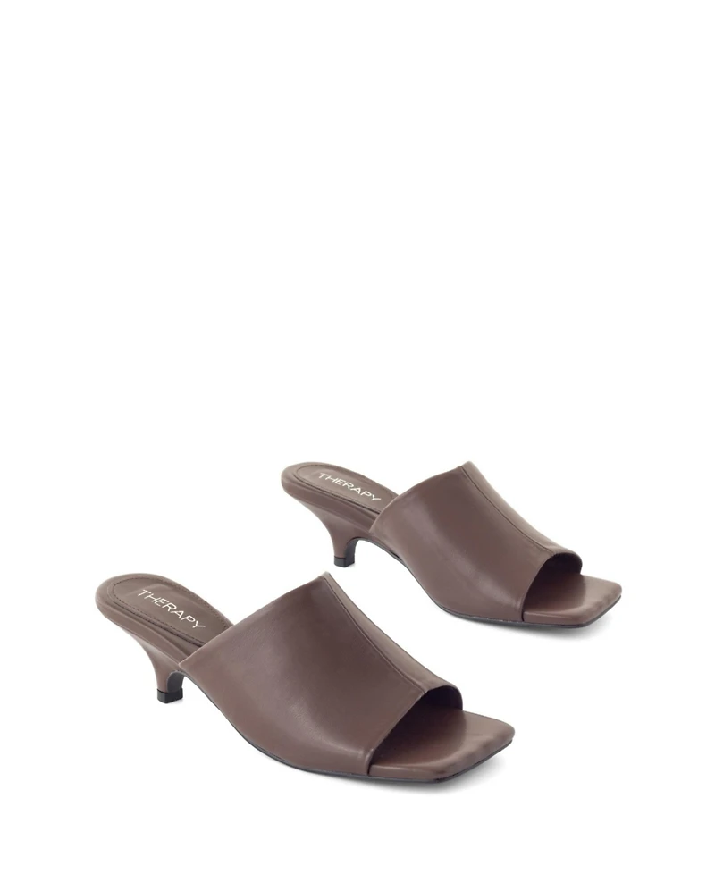 Therapy Australia Women's Nassau Square Toe Low Kitten Heel