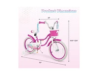 Slickblue Kids Bike with Basket and Streamers