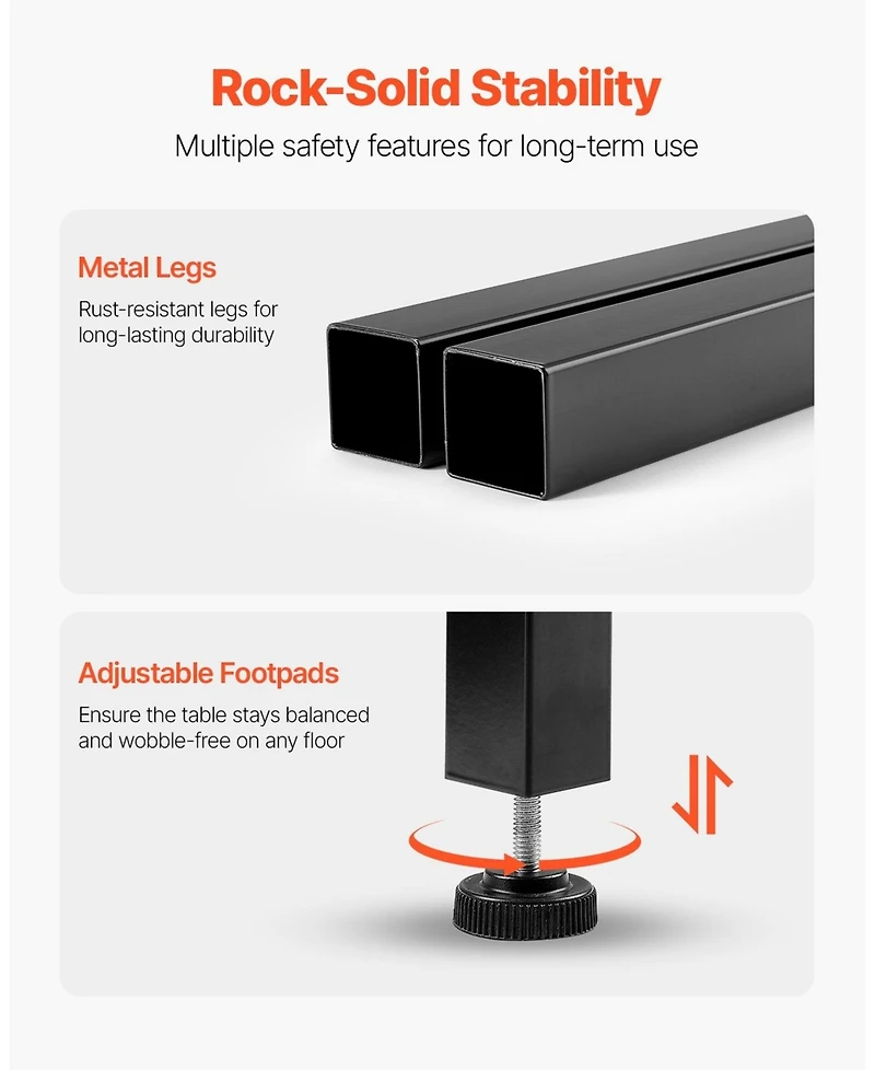 Gouun Narrow Metal Bar Height Pub Table for Kitchen Dining