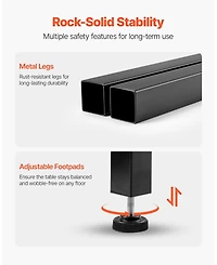 Gouun Narrow Metal Bar Height Pub Table for Kitchen Dining