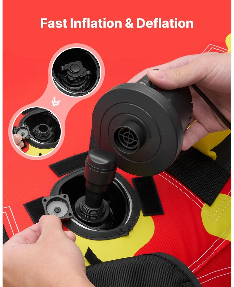 Mecale 2-Rider Inflatable Towable Tube 340 lbs Full Nylon Cover