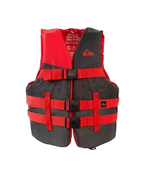 Quiksilver Uscg Approved Men's Life Vest, Light-Weight Epe Foam, Three Belts with Quick-Release Buckles and D-Ring for Fishing Boating