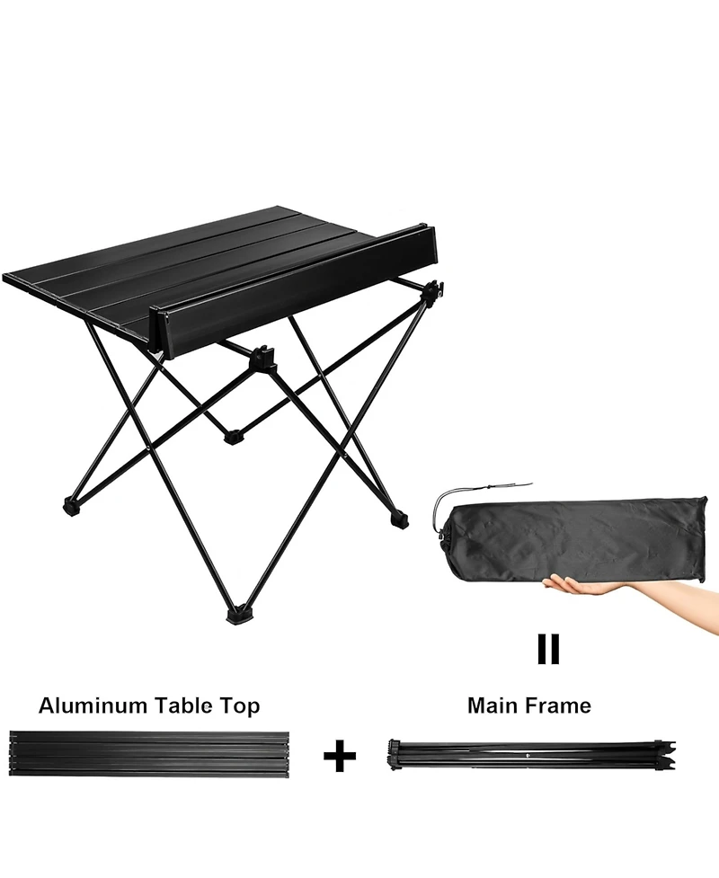 Gnuadz Folding Camping Table Ultralight Aluminum Portable Hiking Camping Outdoor Recreation Gear