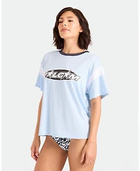 Volcom Women's Crewneck Short-Sleeve Swim Cover-Up Jersey