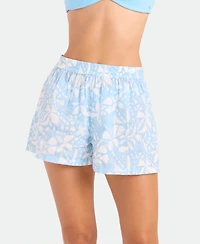 Volcom Women's Printed Pull-On Swim Cover Up Shorts