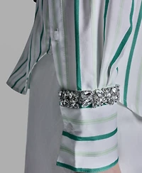 Bcbg Women's Long-Sleeve Collared Neck Shirt