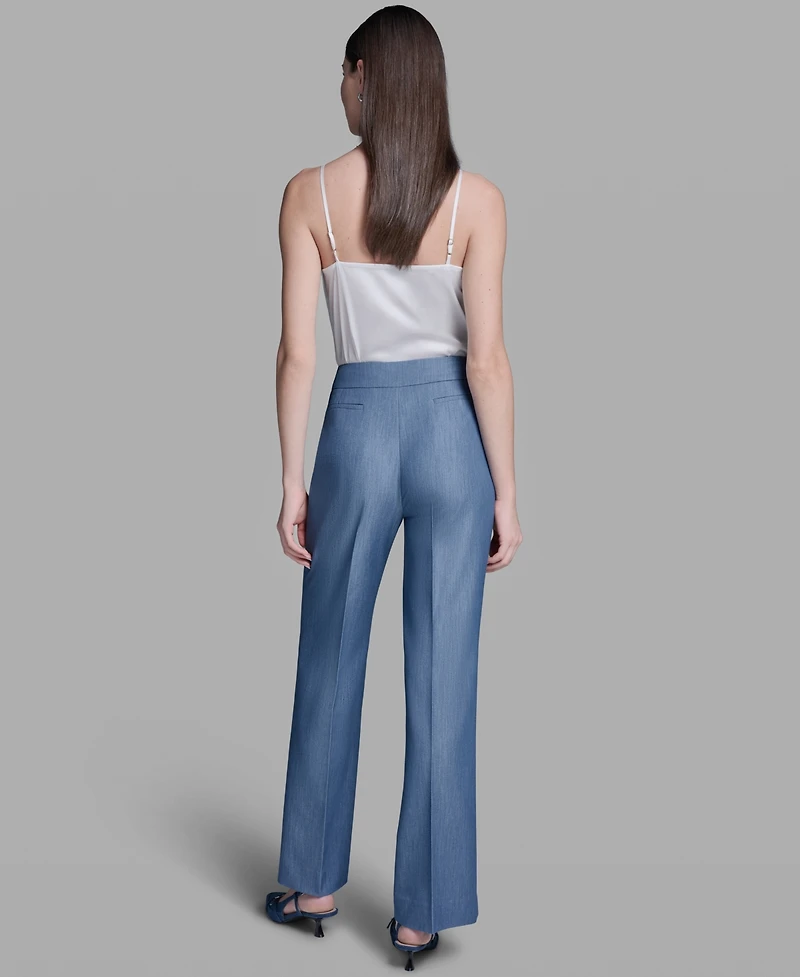 Bcbg Women's High-Rise Wide-Leg Denim Pants