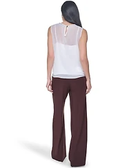Calvin Klein Women's Crewneck Sleeveless Blouse With Slip