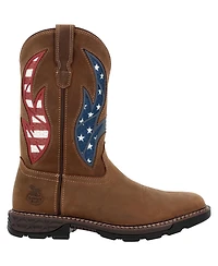 Georgia Boot Men's Carbo-Tec Flx 11" Patriotic Pull-On Work Boot