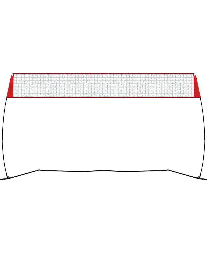 Mecale Adjustable Freestanding Volleyball Training Net with Carry Bag