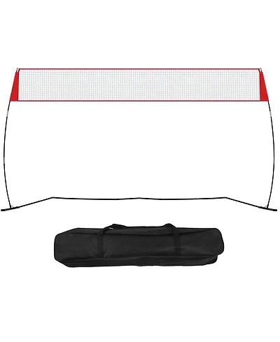 Mecale Adjustable Freestanding Volleyball Training Net with Carry Bag