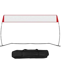 Mecale Adjustable Freestanding Volleyball Training Net with Carry Bag