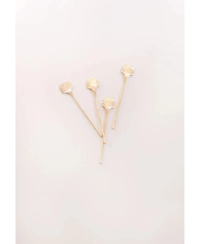 Fleck Fleck, S/4 Seashell Stirrers - Small